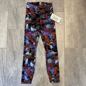 lululemon Power Thru High Rise Tight 25” Vibrant Abstract Leggings